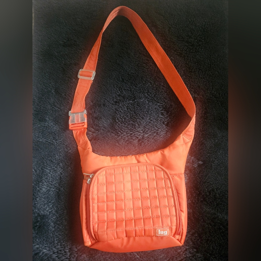 Lug Vibrant Orange Quilted Shoulder Bag
